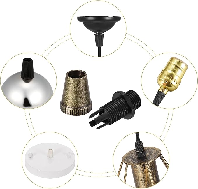 uxcell Cable Glands Strain Relief Cord Connector Grips Metal Bronze 5Pcs - Image 6