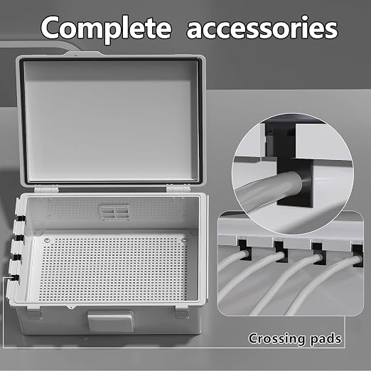 Electrical Junction Box, Ventilated Design, Cable Grommets, Indoor/Outdoor Use - Image 3