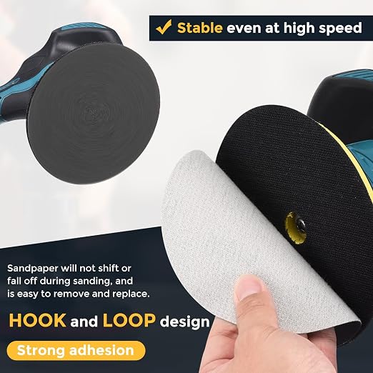 HARFINGTON 50Pcs 6Inch Sanding Disc Hook & Loop Black Silicon Carbide | - Image 3