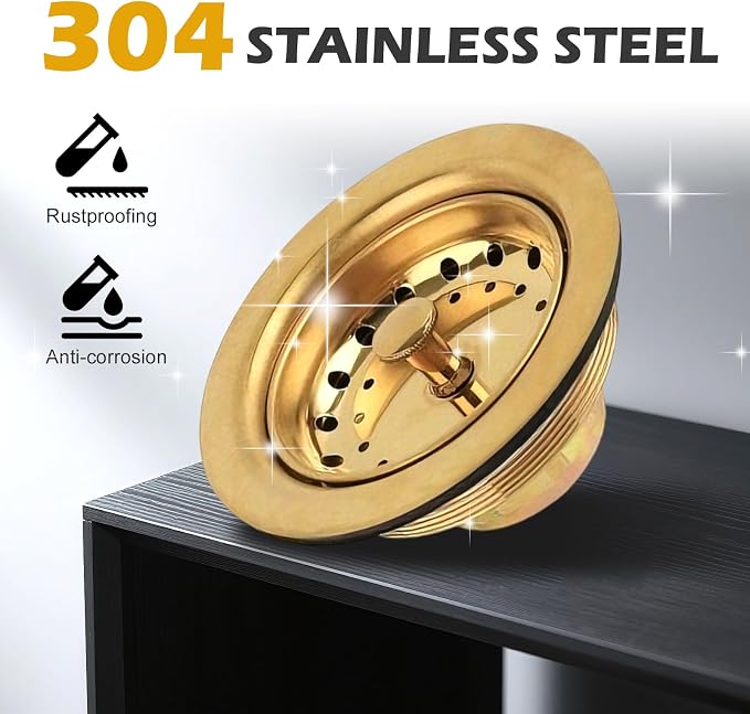 Champagne Bronze Sink Garbage Disposal Flange and Stopper - Image 3