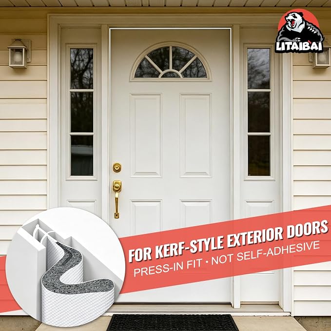 Litaibai 26 ft Kerf Weather Stripping Door Seal - Image 5