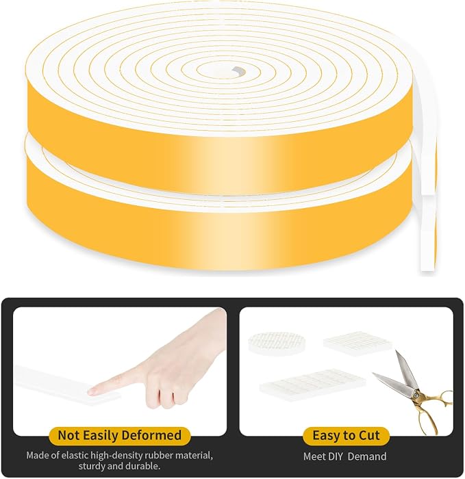 Foam Weather Stripping Tape, High Density CR, 3/4 in x 1/8 in x 13Ft | Weather - Image 4