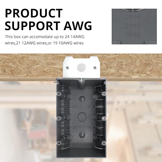 3 Gang Adjustable Electrical Outlet Box, ETL Listed, 2-hour fire-rated PVC. - Image 3