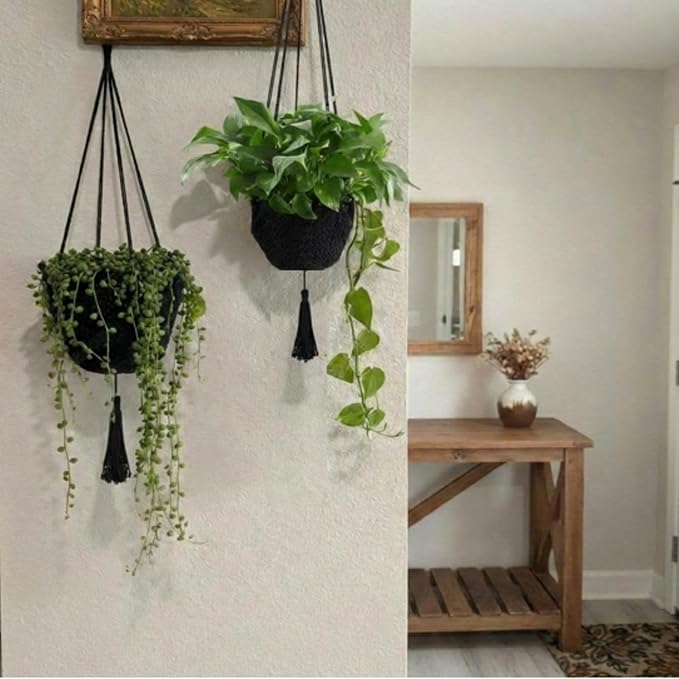Shappy 1 Pack Boho Macrame Plant Hanger - Image 4