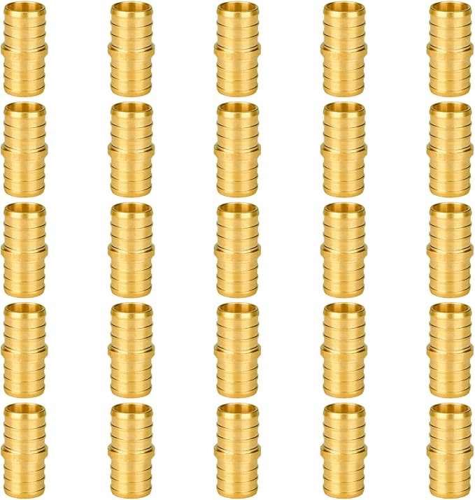 25-Pack 3/4 Inch PEX Coupling | Brass by SUNGATOR
