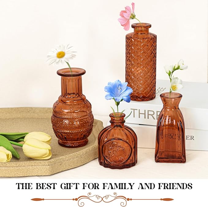 Set of 12 Glass Bud Vase Set, Small Vintage Clear Flower Vase Centerpieces - Image 2