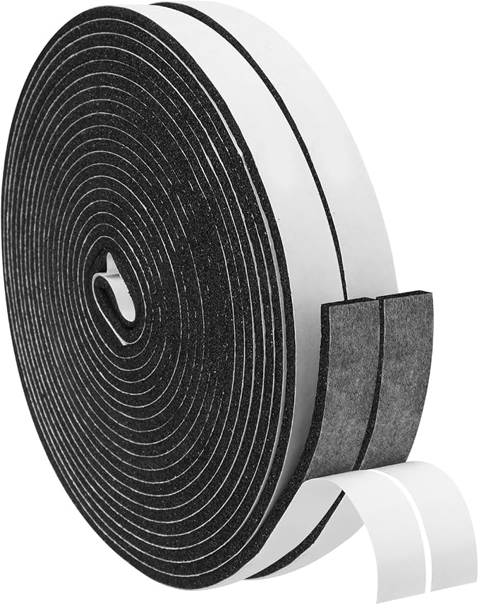 DGSL Foam Weather Stripping, 1/2" x1/8", 33Ft Door Window Seal Tape | Self by DGSL