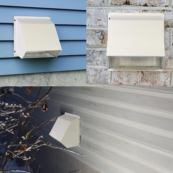 12 Inch Hooded Wall Vent with Screen and Damper, Outdoor Wall Exhaust Vent - Image 8