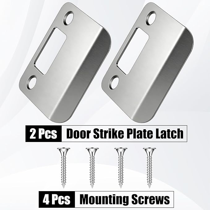 2 Pack Extended Strike Plate Round Corner, 2 X 2.25 Inch, 2-1/4" x 1-1/2" - Image 5