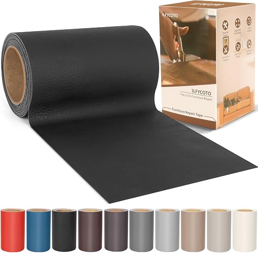 Vinyl Repair Kit, Leather Repair Kit 4 x 70 inches Leather Repair Patch by ALLFORYOU