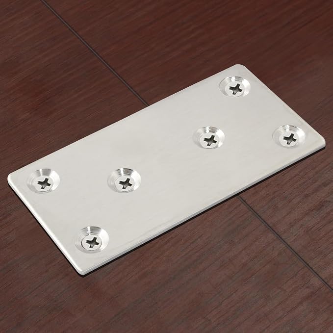 Bonsicoky 8 Pcs Flat Straight Brace Brackets, 3.15" x 1.5" / 80mm x 40mm | - Image 4