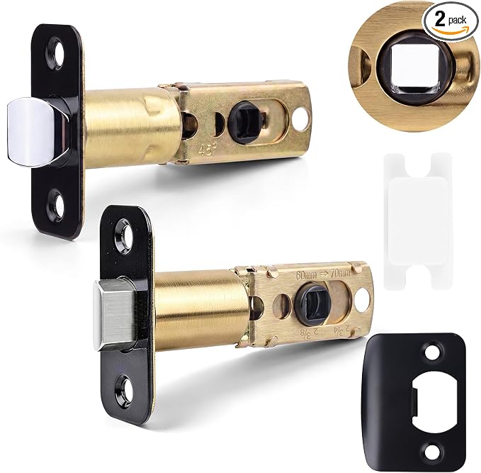 Door Latch Replacement, 8mm Square Spindle Door Knob Latch Assembly, Adjustable by Unknown