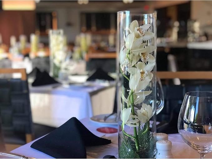 WGVI Quality Thick Weighted Tall Clear Cylinder Glass Vases, Flower Arrangement - Image 8