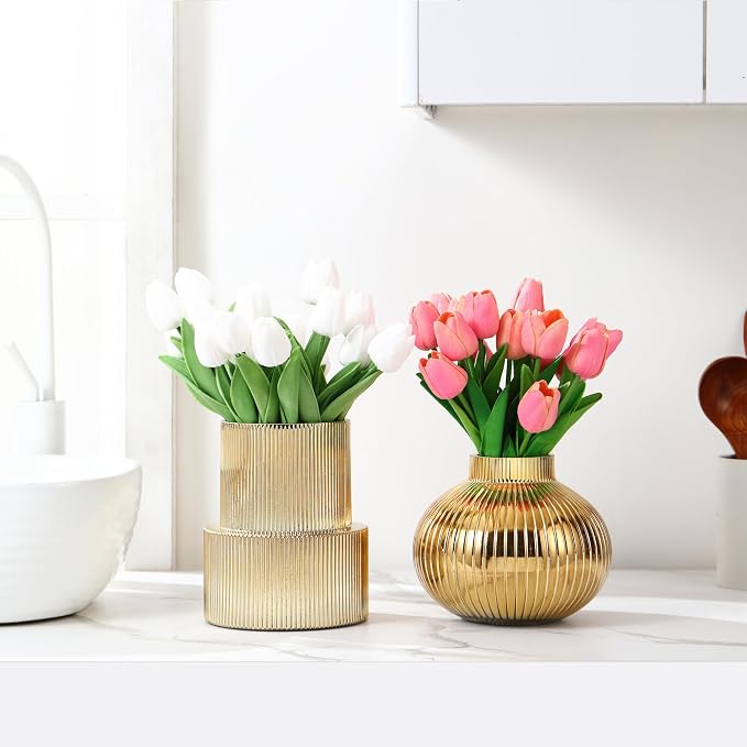 Ribbed Glass Vases, Modern Vase - Image 3