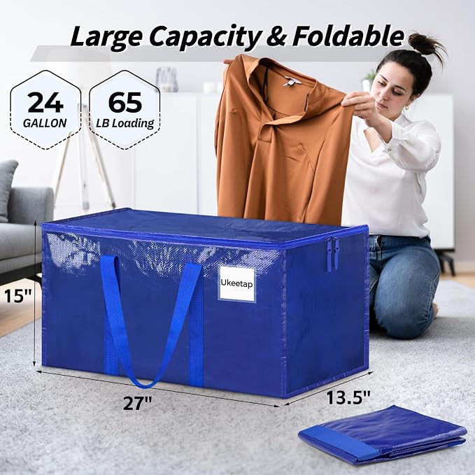 ukeetap 8 Pack Extra Large Clothes Storage Bins - Image 2