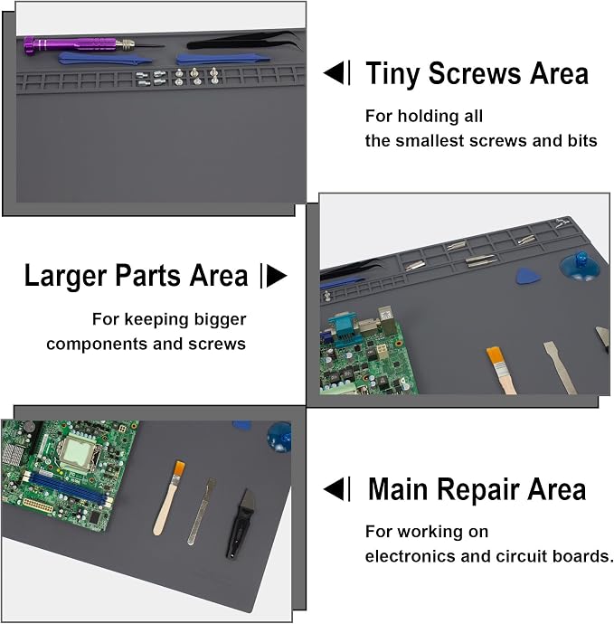 Extra Large Soldering Mat, 32.3’’x16.6’’ Large Silicone Solder Mat, 932℉ Heat - Image 2