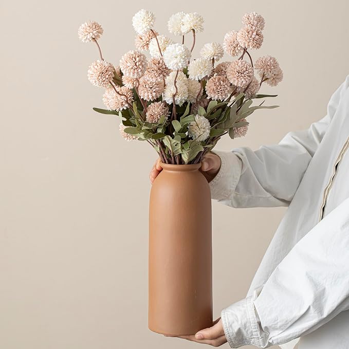 Large Decorative Ceramic Vase Set, 3 Pieces, Nordic Modern Boho Style, - Image 4
