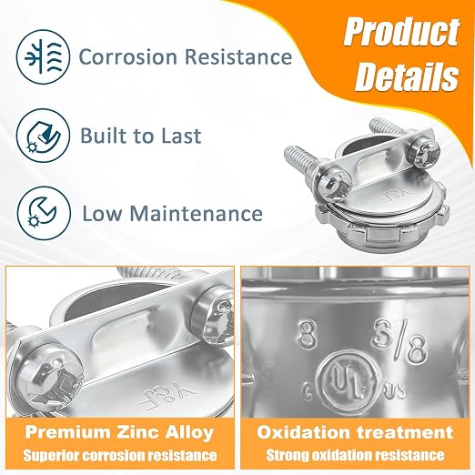 36 PCS 3/8" Cable Connectors for Romex/AC/MC/Flex, Zinc Alloy Wire Clamps | For - Image 3