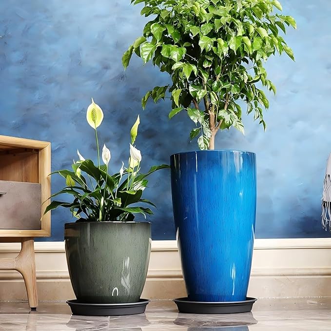 24/21/11 Inch Tall Planter Pots Garden Plastic Planters - Image 6
