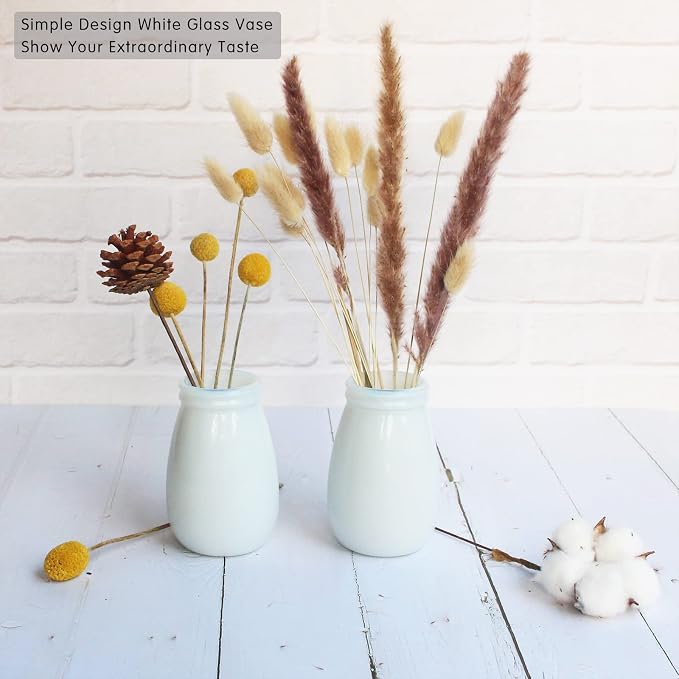 YANLING 6 Pack White Vase for Decor Small Ceramic Vase for Flowers | Bud Vases - Image 5