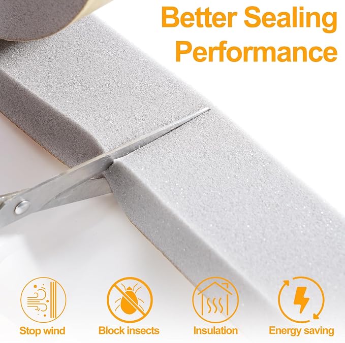 High Density Foam Tape Air Conditioner Window Seal, 2x1 Inch Thick Foam Stripe - Image 3