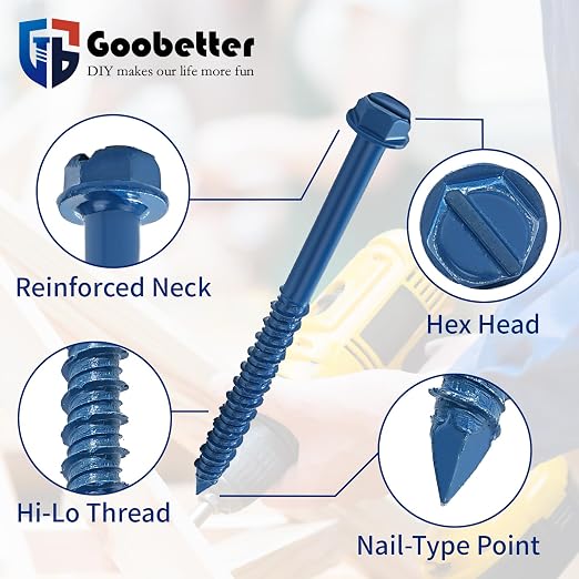 220Pcs 1/4" x3-1/4 Hex Concrete Screw & Drill Bit Set, - Image 3