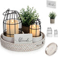 Modern Rustic Farmhouse Candle Lantern Set of 5 by Mumufy