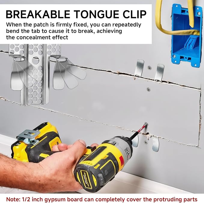 20Pack Drywall Repair Clips, 1/2 inch Drywall Fastener Clip - Image 6