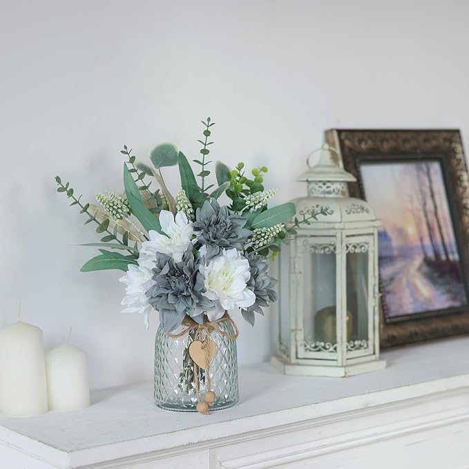 14.5" Artificial Dahlia Flowers - Image 9