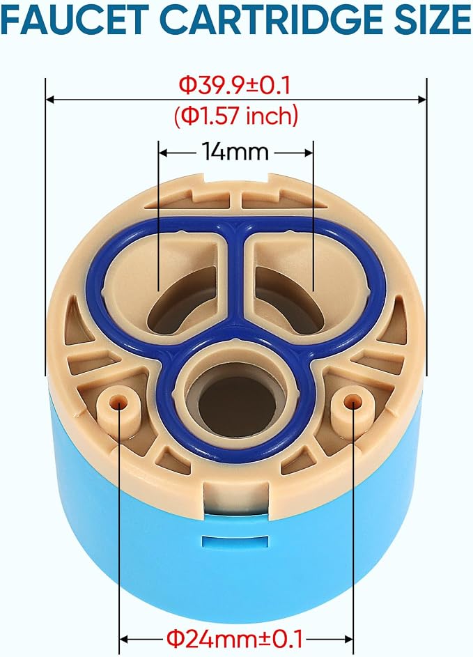 Faucet Cartridge Replacement Diameter 40mm Double Sealing - Image 7