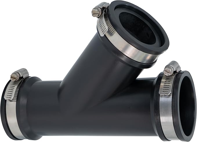 Fernco 2 in. Hub Flexible PVC Wye DWV Pipe Fitting Connector - Image 7