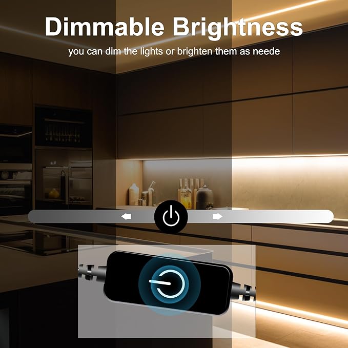 Pandery COB LED Strip, LED Strip Lights 3M/9.84ft, Touch Dimmable LED Strips - Image 4
