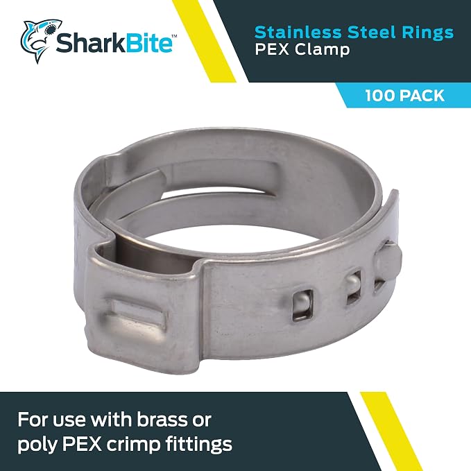 SharkBite 3/4 Inch Clamp Ring, Stainless Steel Plumbing Fitting, PEX Pipe - Image 2