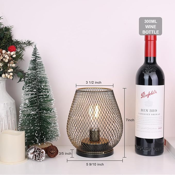 Set of 2 Battery Operated Lamp LED Table Lantern, Events - Image 3
