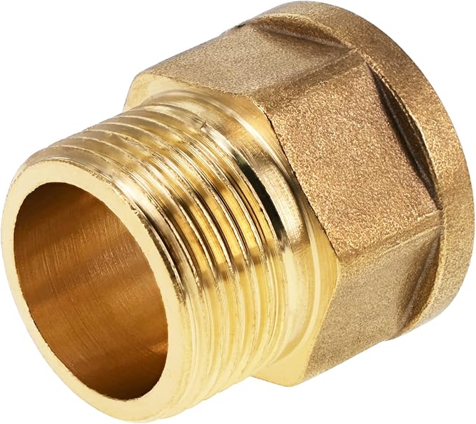 2 Pack Brass Pipe Fittings, 3/4" to 3/4" Pipe Reducer Adapter Coupler, 3/4" - Image 8