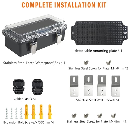 Electrical Junction Box, IP67 Waterproof Outdoor Box ABS Plastic Enclosure - Image 7