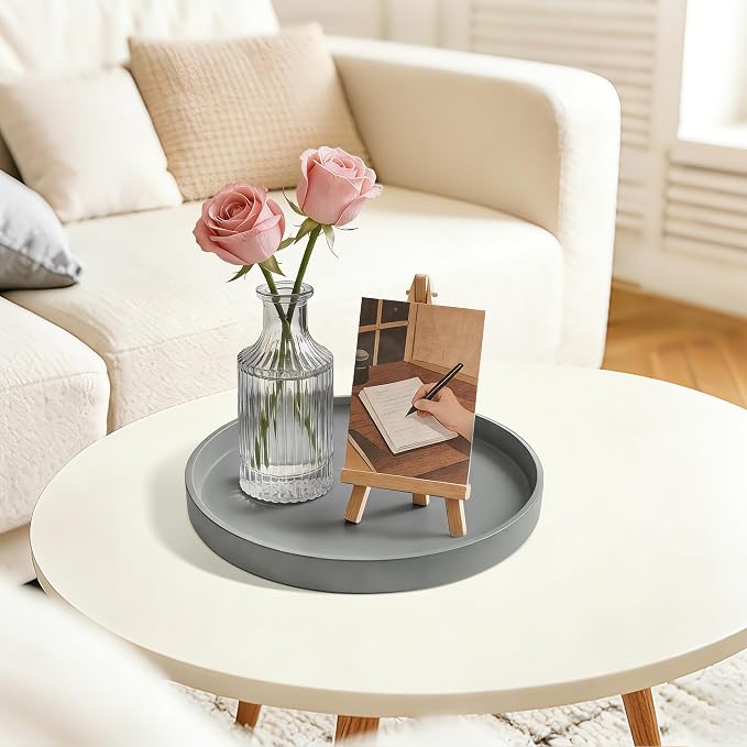 1 Pack 9" Bathroom and Vanity Tray, ABS Bathroom Counter Organizer, Coffee - Image 3