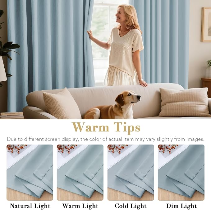 H.VERSAILTEX Blackout Window Curtain Panels Thermal Insulated Room Darkening - Image 5