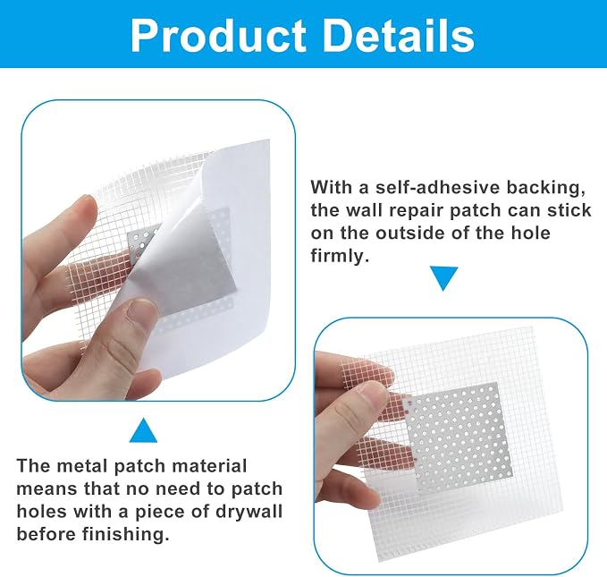 2 x 2 Inch Drywall Repair Patch, Dry Wall Patch Kits, Wall Hole Repair Kit - Image 4
