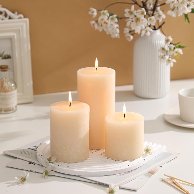 Ivory Pillar Candles - Image 3