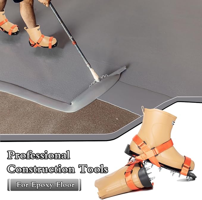 Epoxy Floor Spiked Shoes with 1" Short Spikes – Adjustable Nylon Straps - Image 4