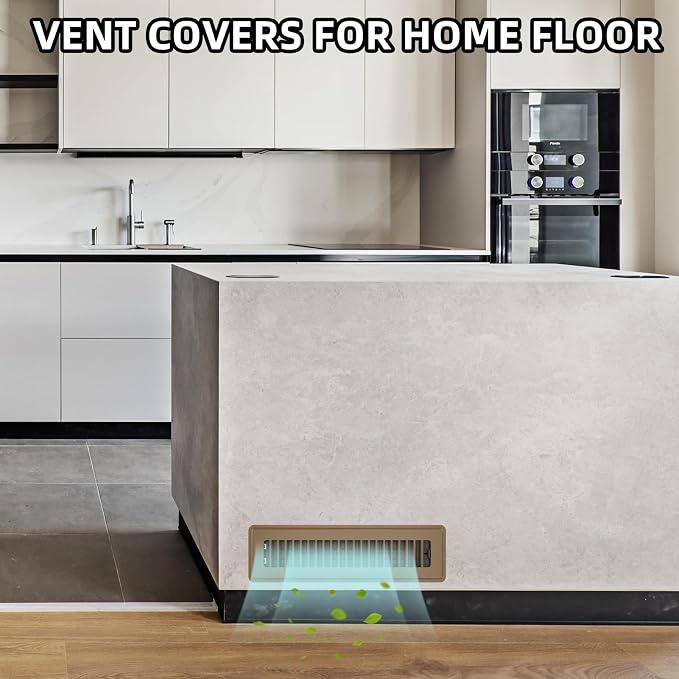 Floor Register 2x12, 6 Pack Brown Floor Vent Covers - Image 6