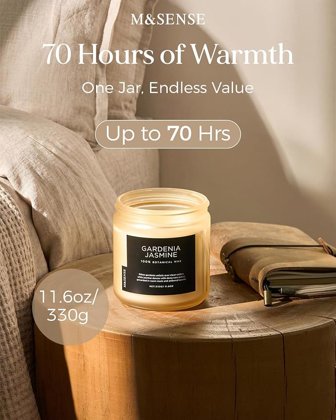 M&SENSE Gardenia Jasmine Scented Candles - Image 3