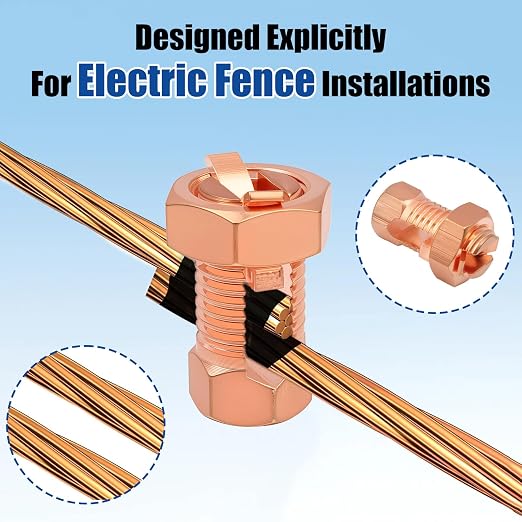 20 Pack Split Bolt Connectors for Electric Fence & Ground Wire, Brass | - Image 4