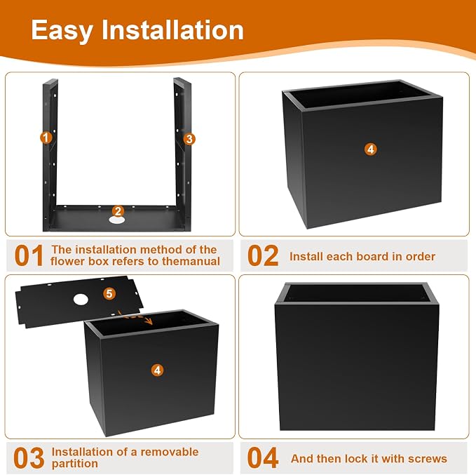 28"x12"x28" Steel Planter Box | Heavy-Duty Rust Resistant Steel Planter - Image 6
