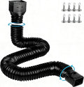 plusgutter 16.5ft Long Gutter Downspout Extensions Flexible, Down Spout Drain by plusgutter