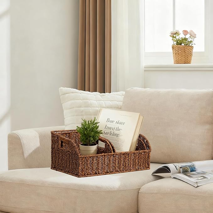 Pantry Organizers, Handwoven Large Wicker Baskets - Image 7