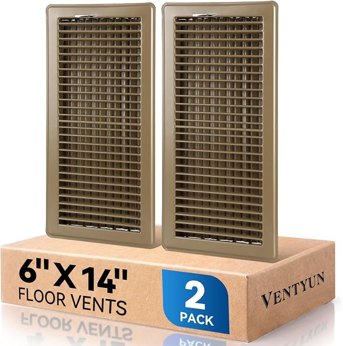 6" x 14" Floor Register Vent Covers 2-Pack by VENTYUN