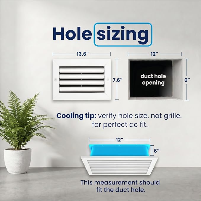 12x6 Aluminum Wall Ceiling Air Return Vent Cover HVAC Rustproof Grille - Image 3