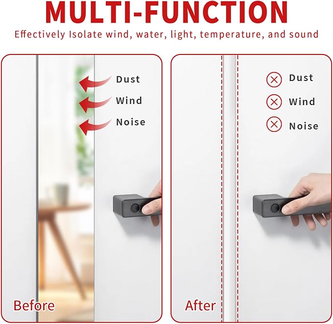 19.7 Feet Rubber Weather Stripping Door Seal Large Gap, Extra Thick - Image 2